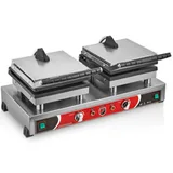 Silverinox Çiftli Waffle Makinesi, Çiçek+Kare - Görsel 2