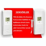 TFA 30.3062.10 TRIO Kablosuz İç ve Dış Ortam Sıcaklık Ölçer - Görsel 2