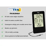 TFA 30.5048.01 Dijital Sıcaklık ve Nem Göstergesi, Kablolu Dış Sıcaklık Sensörlü - Görsel 3