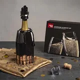 Vacu Vin Şampanya Aksesuar Seti, Şampanya Açacağı, Soğutucu, Servis ve  Stopper - Görsel 3