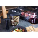 Vacu Vin Vakum Saklama Kutusu Siyah, Pompalı, 1.3 Litre - Görsel 3