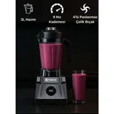 Vosco VHS 602CG Dijital Bar Blender Pro, 3 lt, 1600 W, Gri - Görsel 2