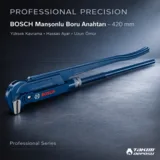 BOSCH Manşonlu Boru Anahtarı Professional 420 mm - Görsel 3