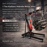 DHT D12030001 1 Ton Katlanır Hidrolik Vinç - Motor Kaldırma Caraskalı - Görsel 5