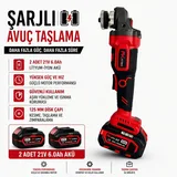 FRIKO Şarjlı Avuç Taşlama Makinesi Çift Akülü 21V 4 Ah 125 mm - Görsel 2