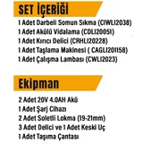 INGCO CKLI2019 Akülü Kombo 5'Li Set (30 Parça Alet Seti Hediyeli) - Görsel 2