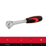 IZELTAS 1/4 Lokma Cırcır Kolu 140 mm - Görsel 2