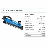 OSAKA OPT 708 Havalı Rende Zımpara Makinesi 63.5 x 400 mm - Görsel 2