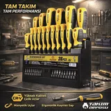 RICO Düz Yıldız ve Torx Uçlu Tornavida Takımı Klasik Seri 36 Parça - Görsel 2