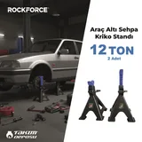 ROCKFORCE 12 Ton Araç Altı Sehpa Kriko Standı 2 Adet - Görsel 4