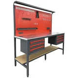 TAKPOWER 2 Metre Takım Tezgahı 6 Çekmeceli Kırmızı - Görsel 2