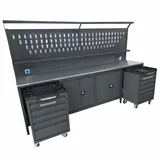 TAKPOWER 3 Metre Takım Tezgahı 2 Dolaplı + 2 Boş Takım Arabası Antrasit - Görsel 3