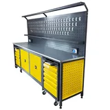 TAKPOWER TTR4432 3 Metre Takım Tezgahı 2 Dolaplı + 2 Boş Takım Arabası - Görsel 4