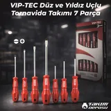 VIP-TEC Düz ve Yıldız Uçlu Tornavida Takımı 7 Parça - Görsel 3