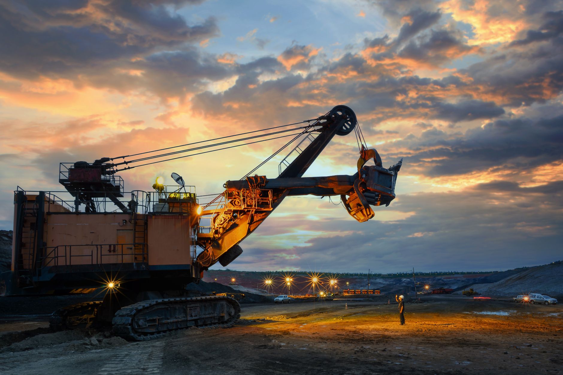 mining operation excavator
