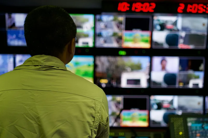monitoring screens control room
