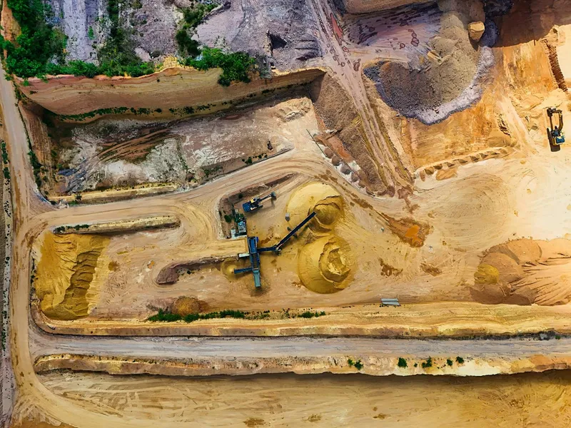 mine site aerial view